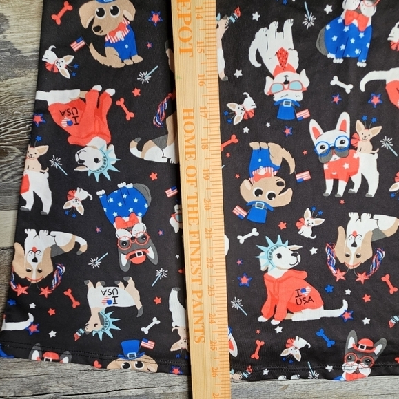 Boston Terrier Dogs 4th of July Americana Patriotic Print Dress Women's S - Picture 7 of 7